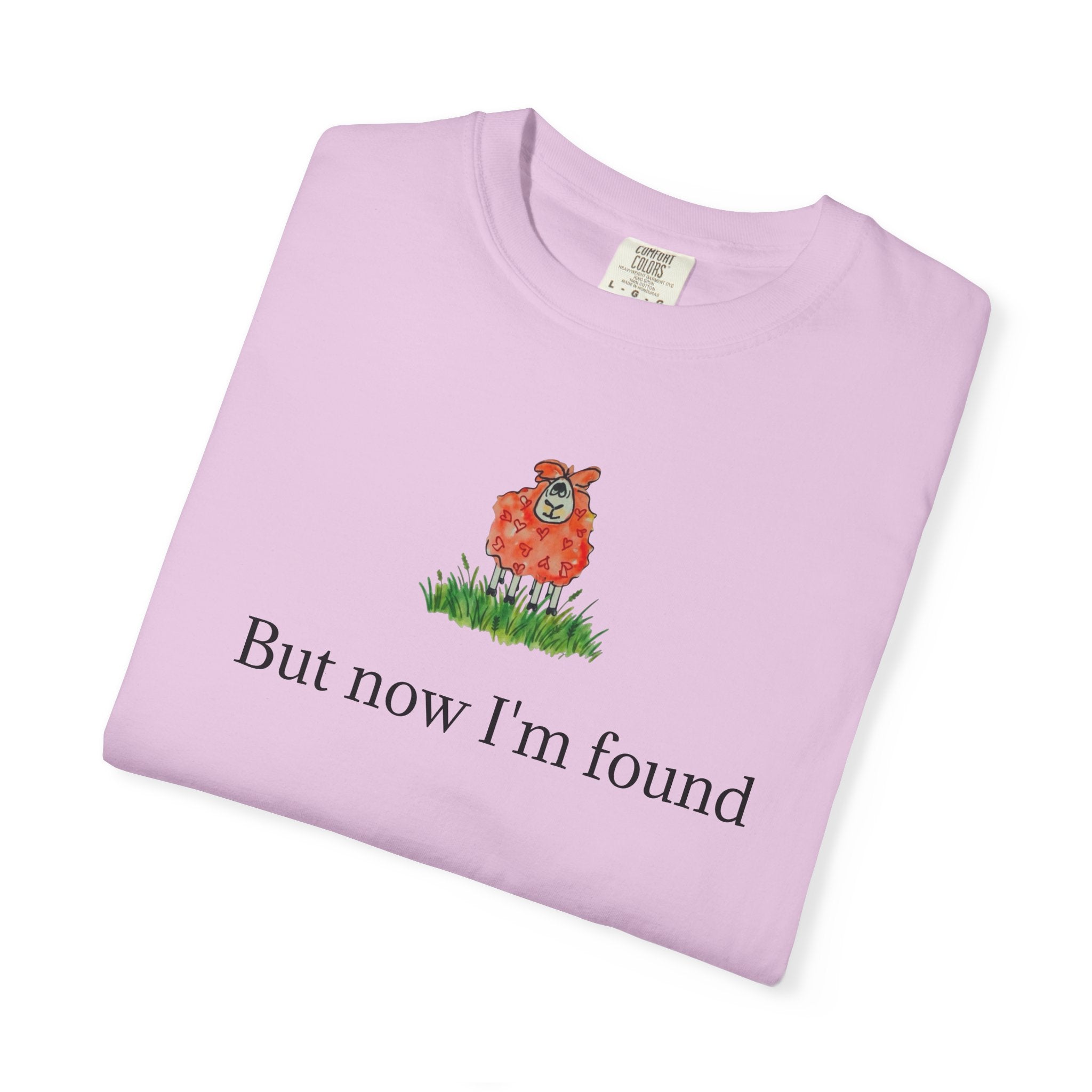 But Now I’m Found T-Shirt — Cute Red Lamb Tee