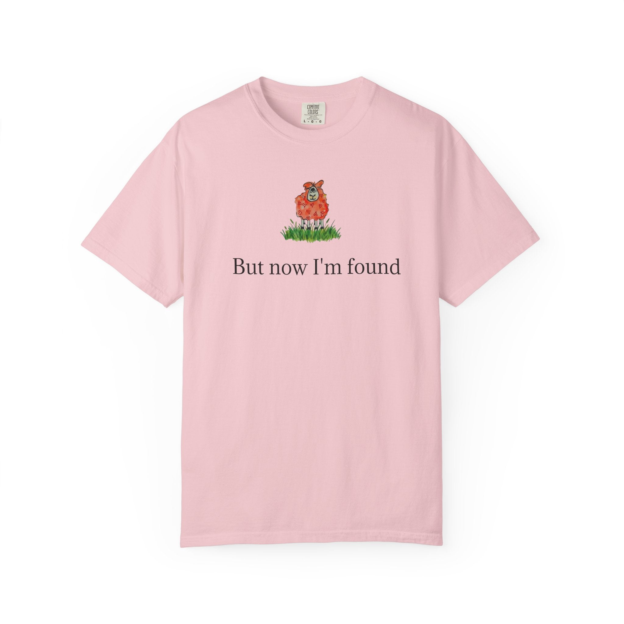 But Now I’m Found T-Shirt — Cute Red Lamb Tee