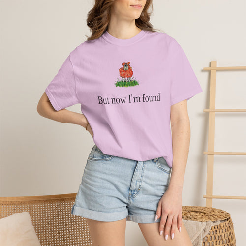 But Now I’m Found T-Shirt — Cute Red Lamb Tee