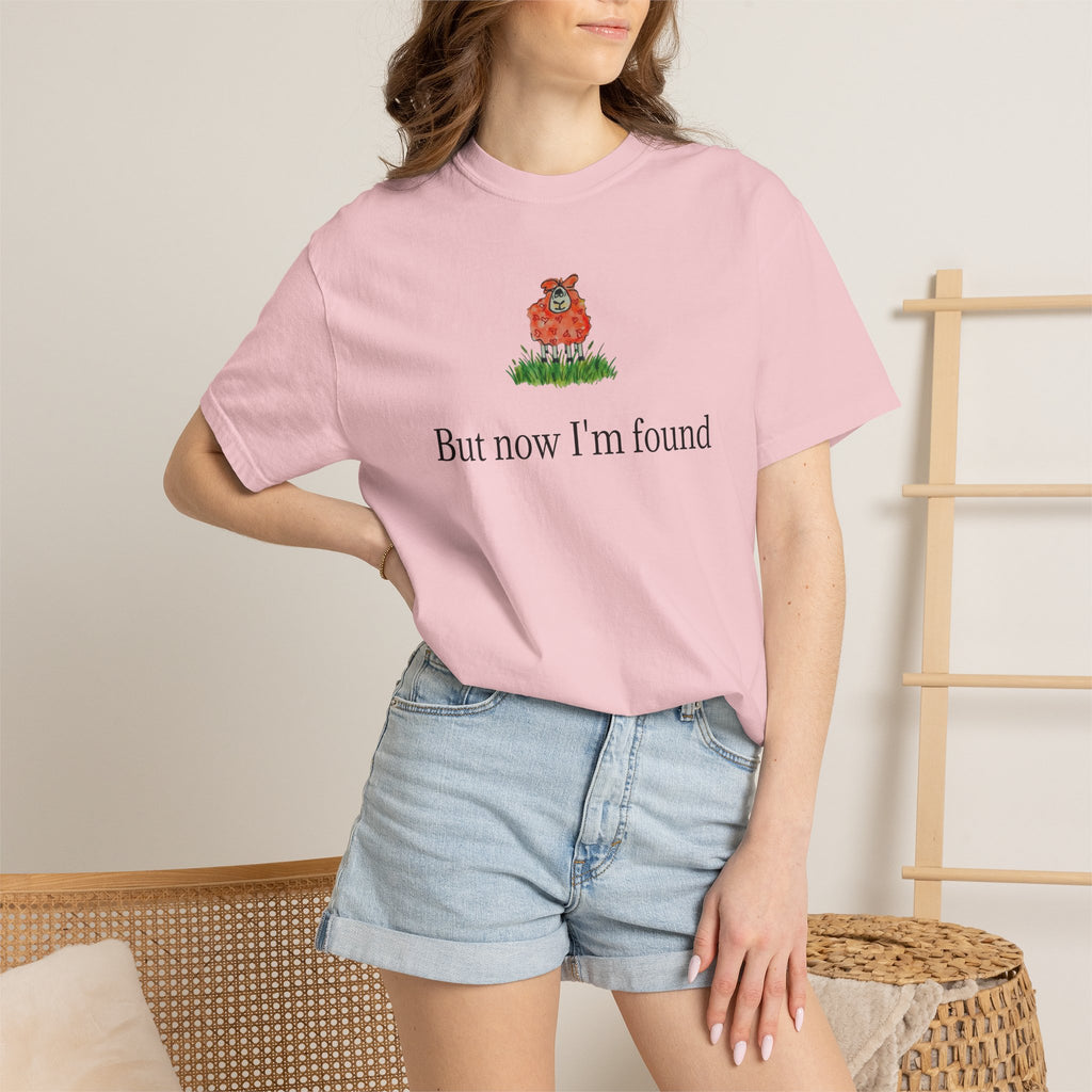 But Now I’m Found T-Shirt — Cute Red Lamb Tee