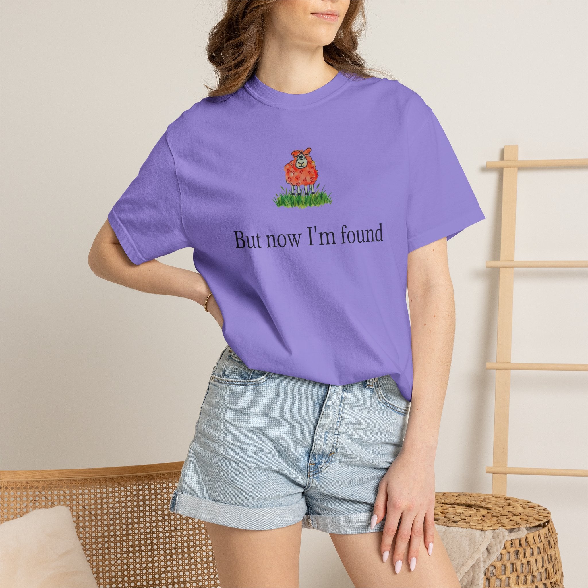 But Now I’m Found T-Shirt — Cute Red Lamb Tee