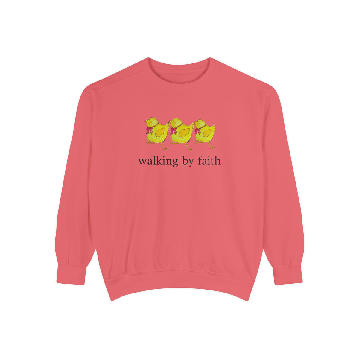 Walking by Faith T-Shirt - Funny Christian Chicken Sweatshirt- whimsical Faith apparel