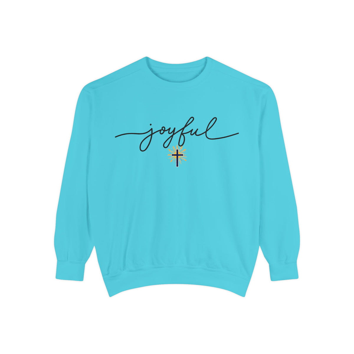 Joyful Cross sweatshirt — Scripture-Inspired Christian Graphic sweatshirt