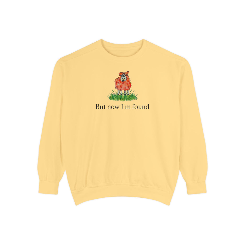 But Now I'm Found T-Shirt | Lost Sheep Christian Sweatshirt | Faith-Inspired Women's