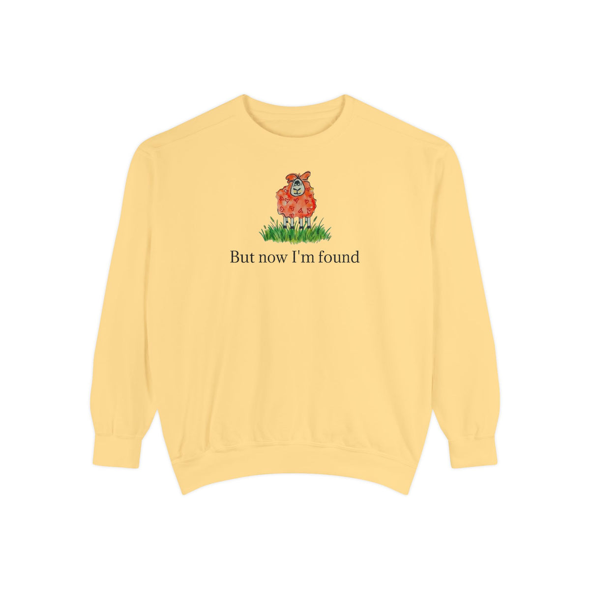 But Now I'm Found T-Shirt | Lost Sheep Christian Sweatshirt | Faith-Inspired Women's