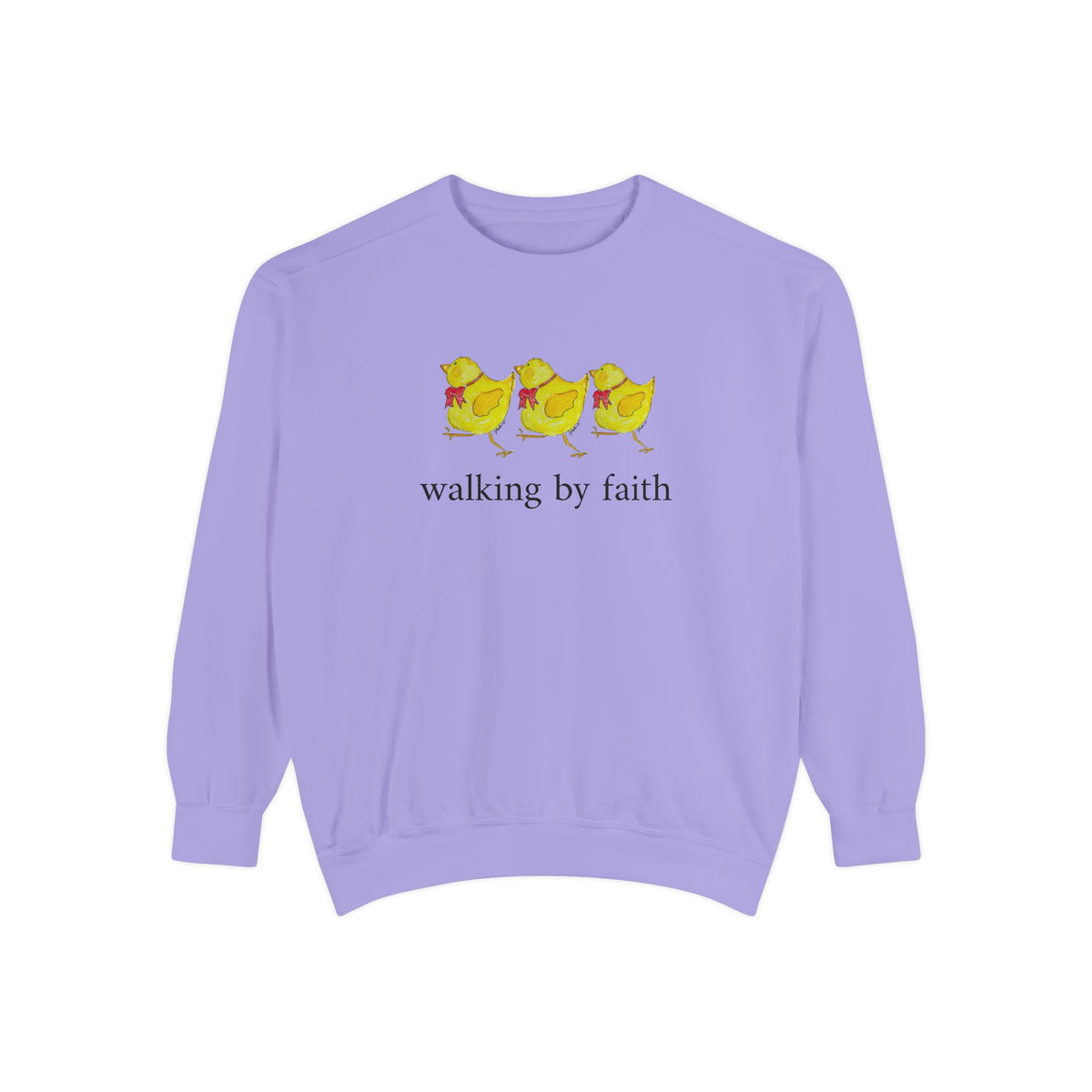 Walking by Faith T-Shirt - Funny Christian Chicken Sweatshirt- whimsical Faith apparel
