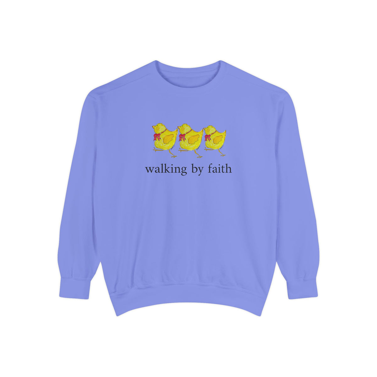 Walking by Faith T-Shirt - Funny Christian Chicken Sweatshirt- whimsical Faith apparel