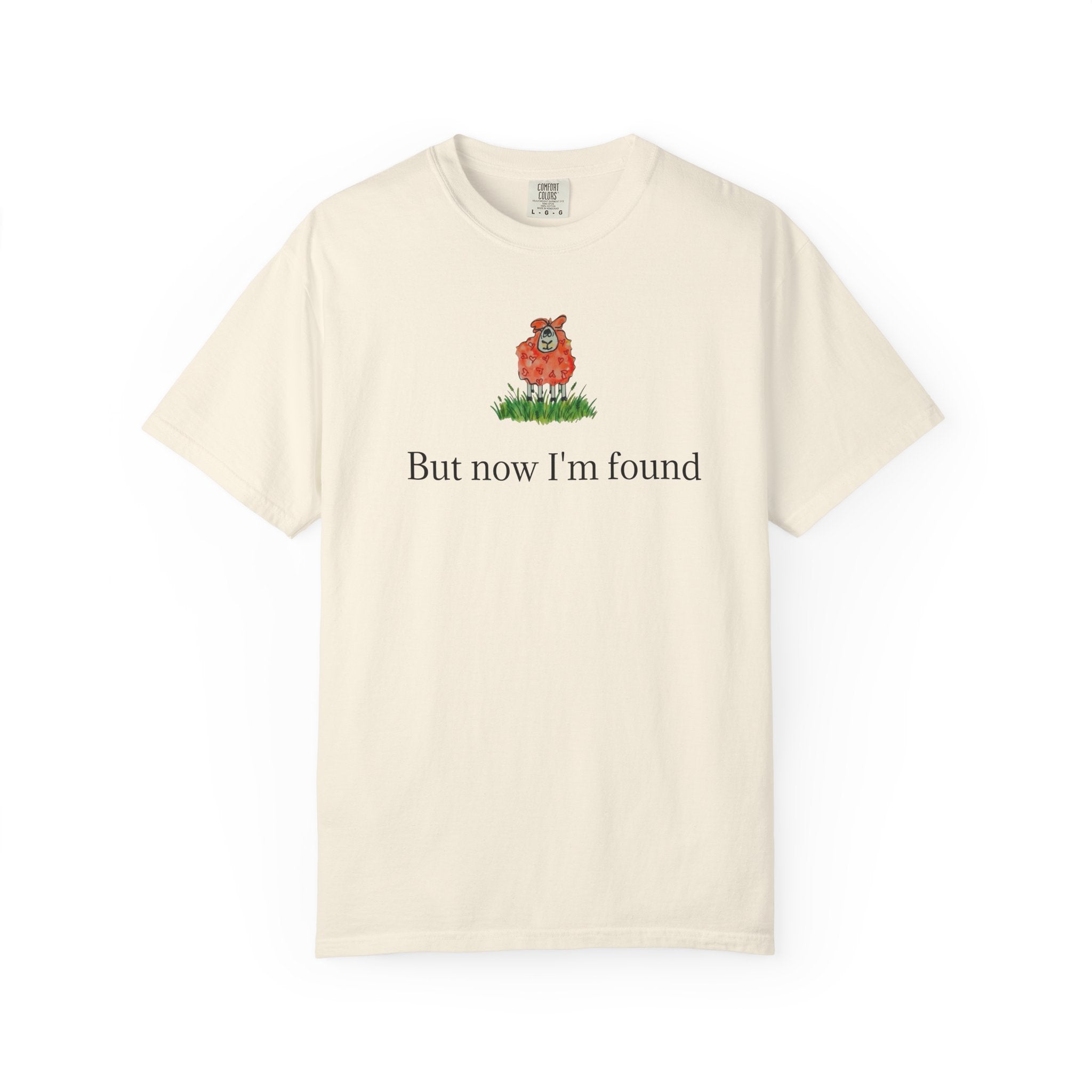 But Now I’m Found T-Shirt — Cute Red Lamb Tee