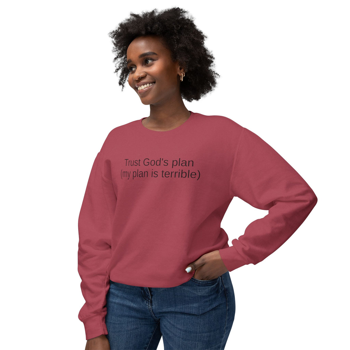 Trust God’s Plan Christian Sweatshirt | Faith-Based Inspirational Crewneck