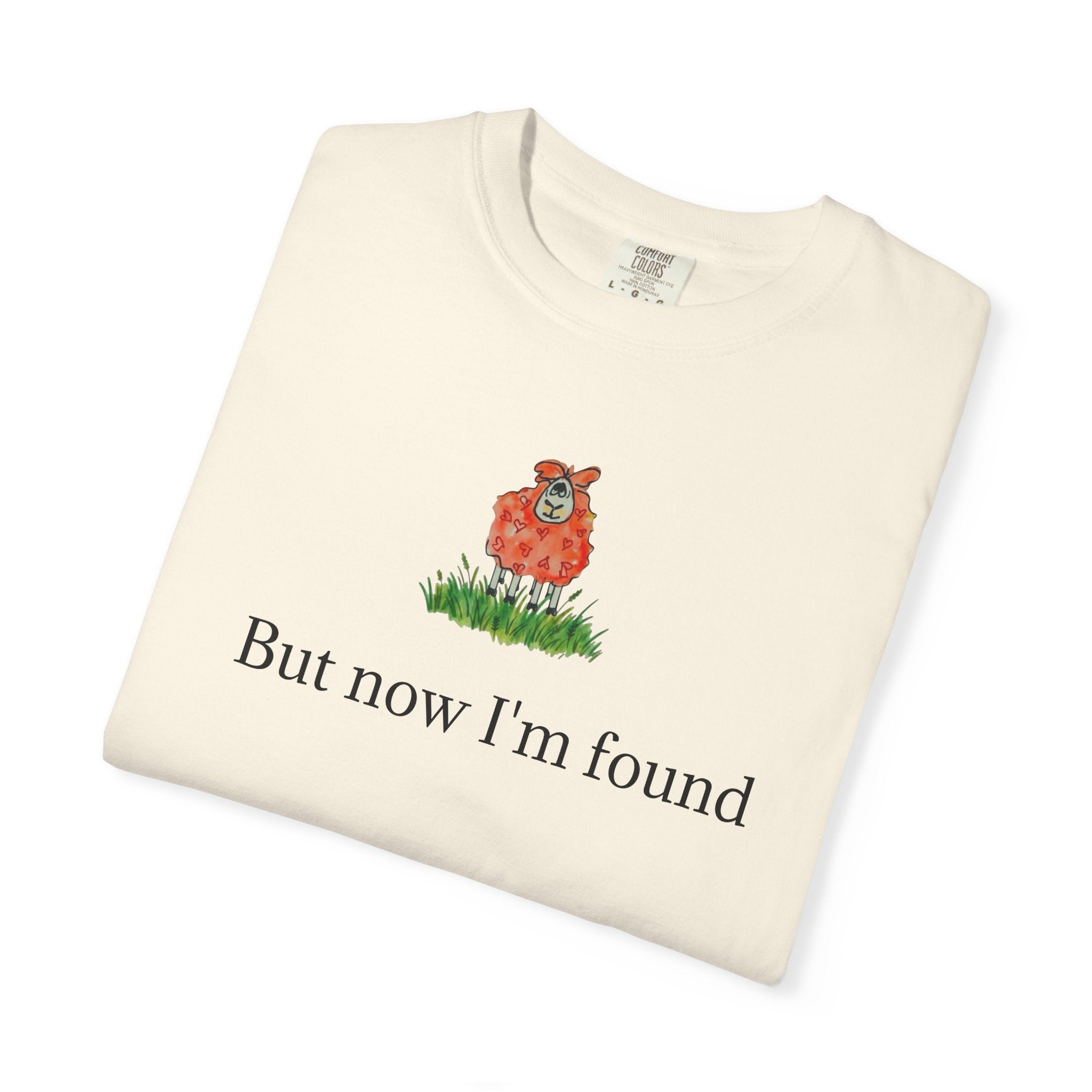But Now I’m Found T-Shirt — Cute Red Lamb Tee