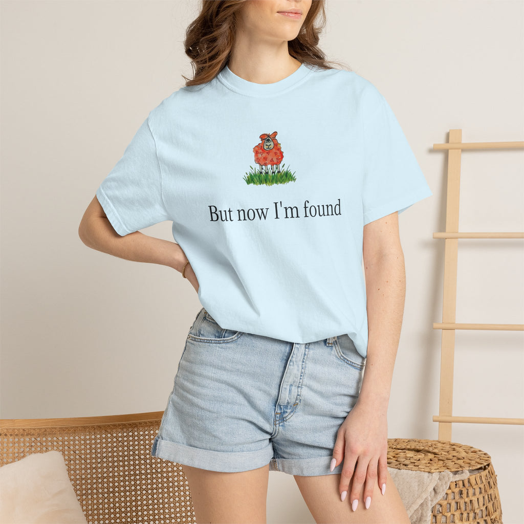 But Now I’m Found T-Shirt — Cute Red Lamb Tee