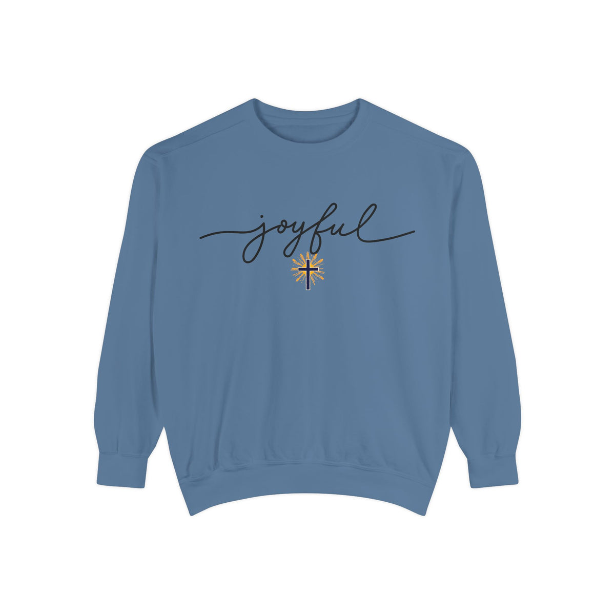 Joyful Cross sweatshirt — Scripture-Inspired Christian Graphic sweatshirt
