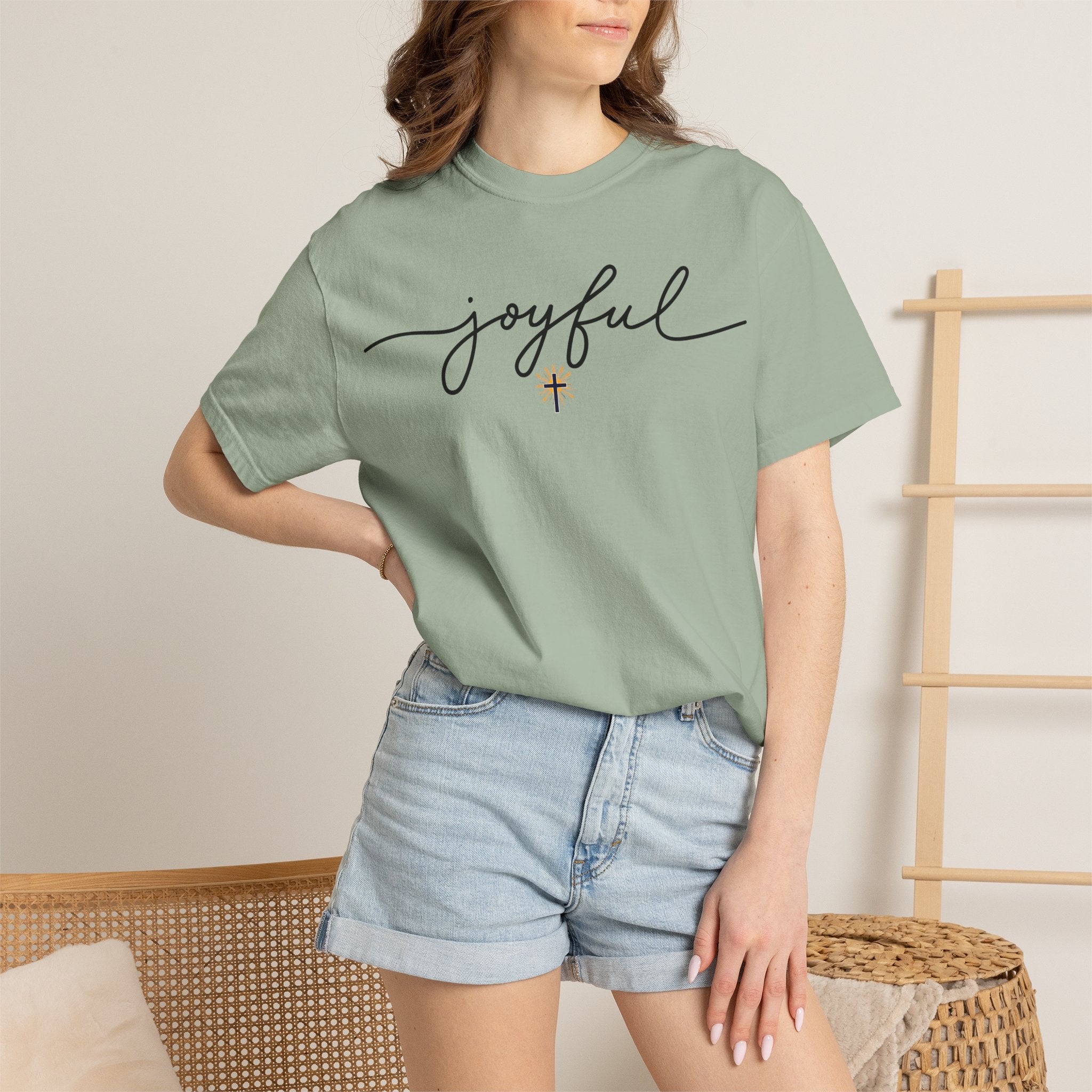 Joyful Cross T-Shirt — Scripture-Inspired Christian Graphic Tee