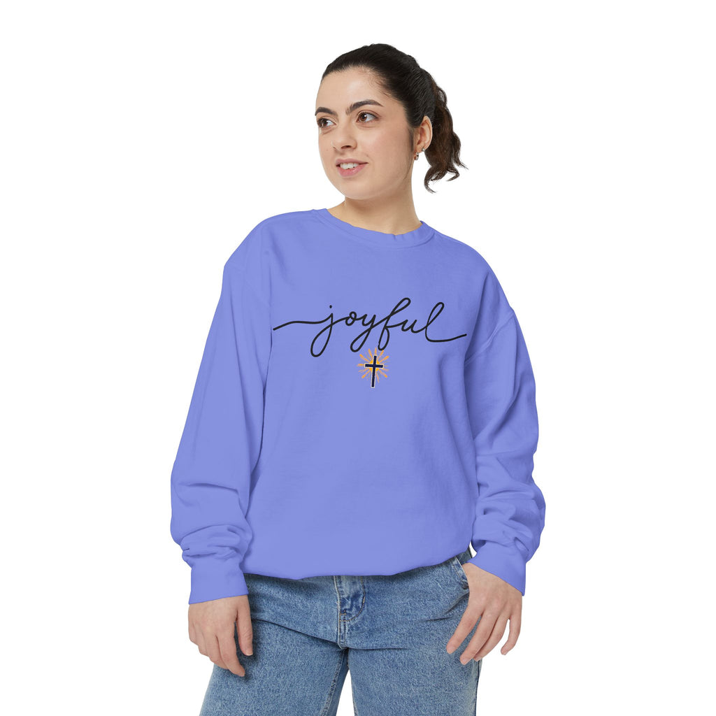 Joyful Cross sweatshirt — Scripture-Inspired Christian Graphic sweatshirt