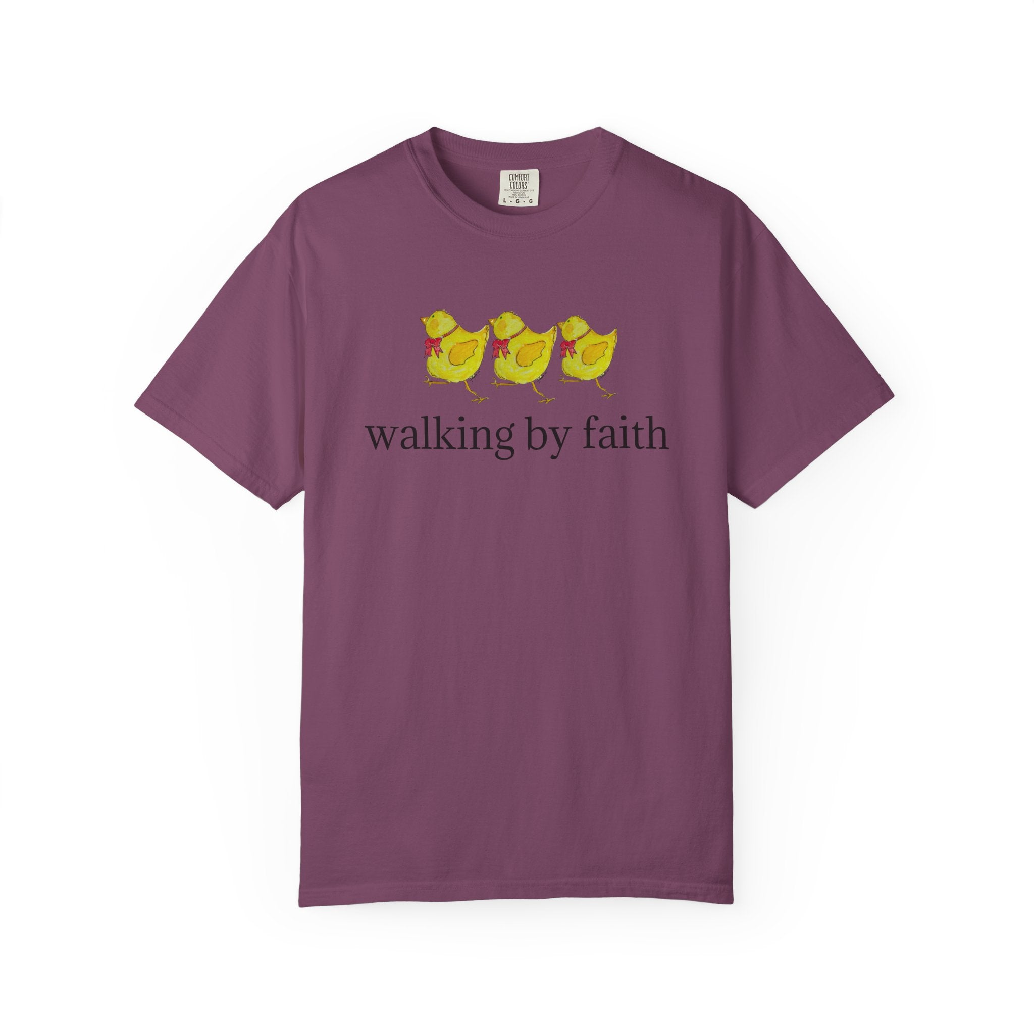 Faith Chickens T-Shirt — "walking by faith" Christian Graphic Tee
