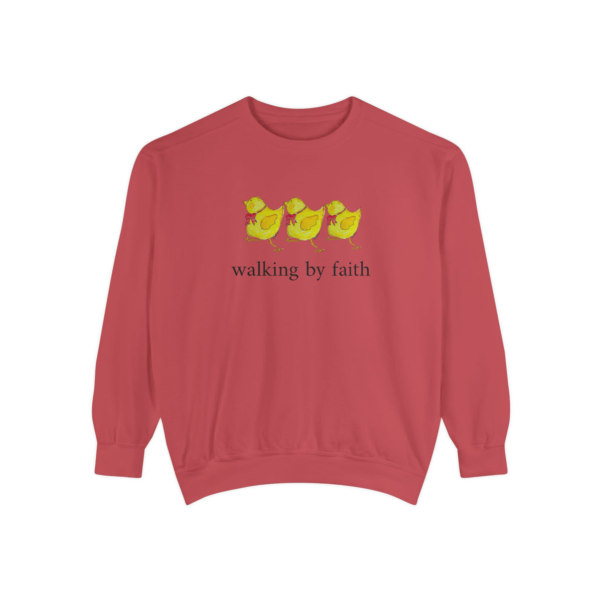 Walking by Faith T-Shirt - Funny Christian Chicken Sweatshirt- whimsical Faith apparel