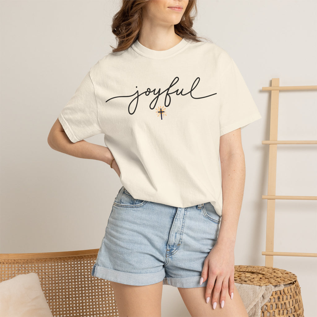 Joyful Cross T-Shirt — Scripture-Inspired Christian Graphic Tee