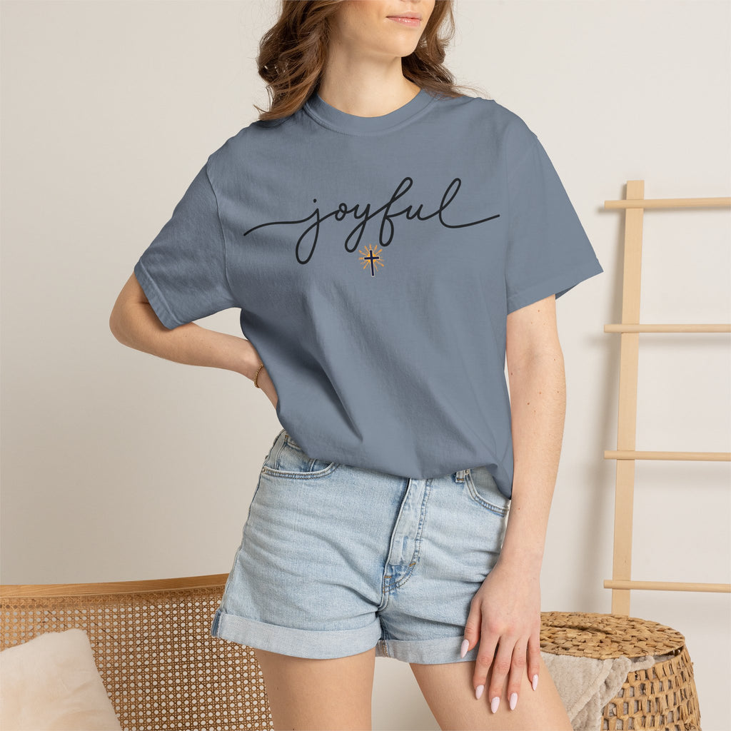 Joyful Cross T-Shirt — Scripture-Inspired Christian Graphic Tee