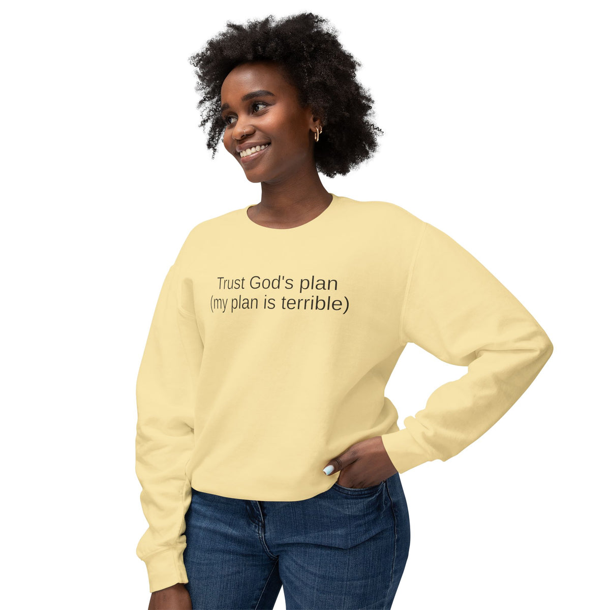 Trust God’s Plan Christian Sweatshirt | Faith-Based Inspirational Crewneck