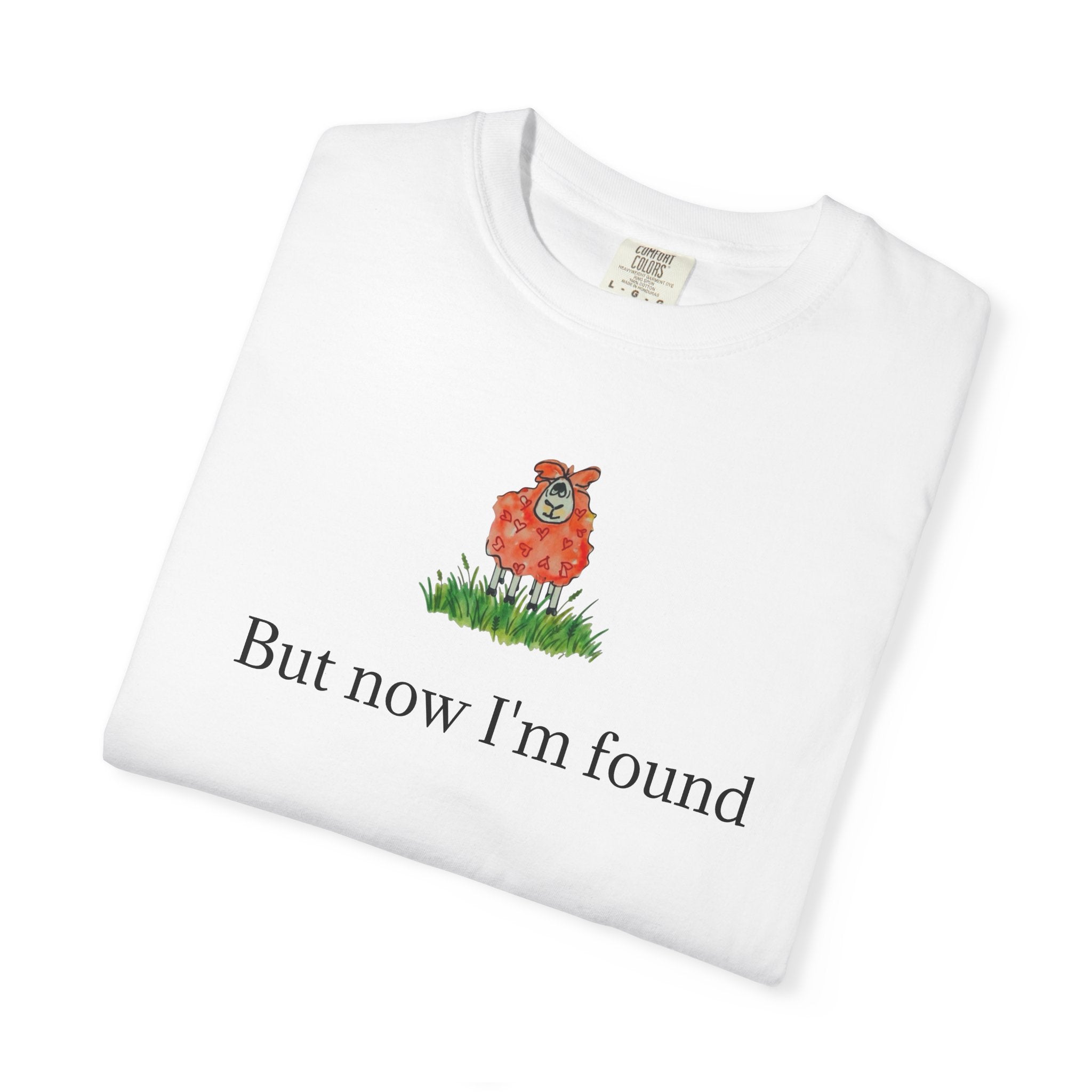But Now I’m Found T-Shirt — Cute Red Lamb Tee