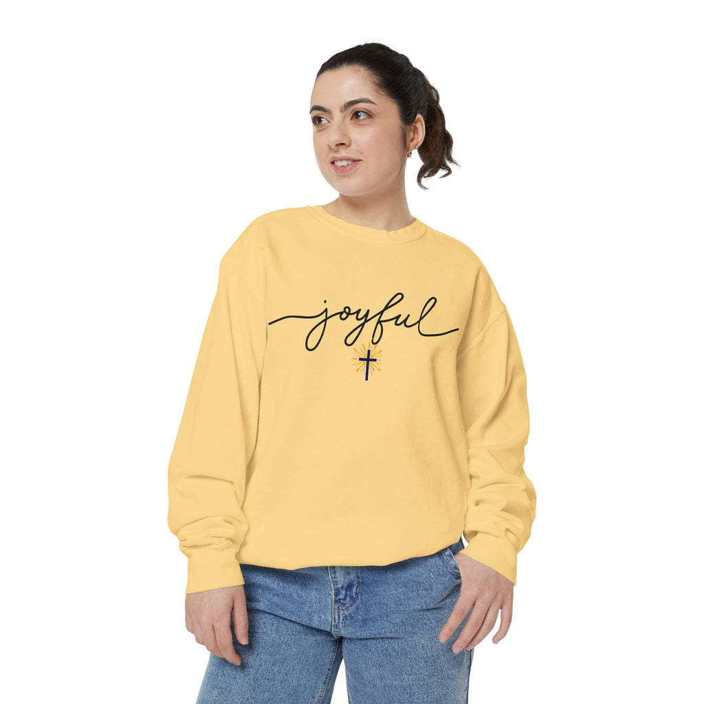 Joyful Cross sweatshirt — Scripture-Inspired Christian Graphic sweatshirt