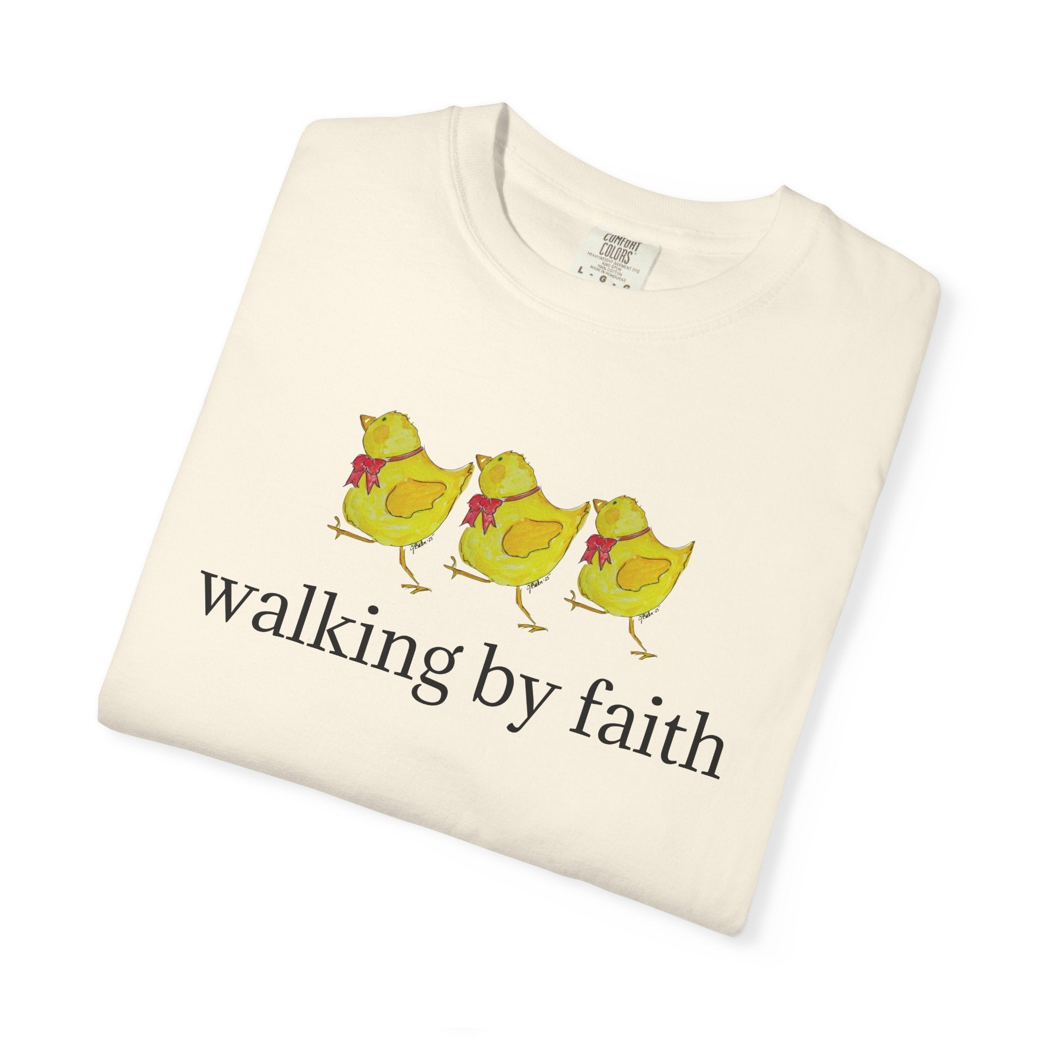 Faith Chickens T-Shirt — "walking by faith" Christian Graphic Tee