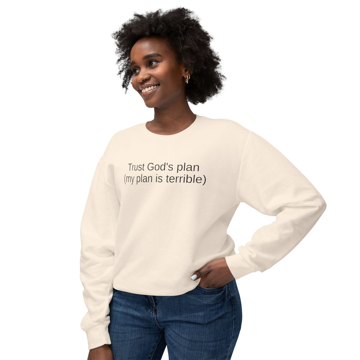 Trust God’s Plan Christian Sweatshirt | Faith-Based Inspirational Crewneck