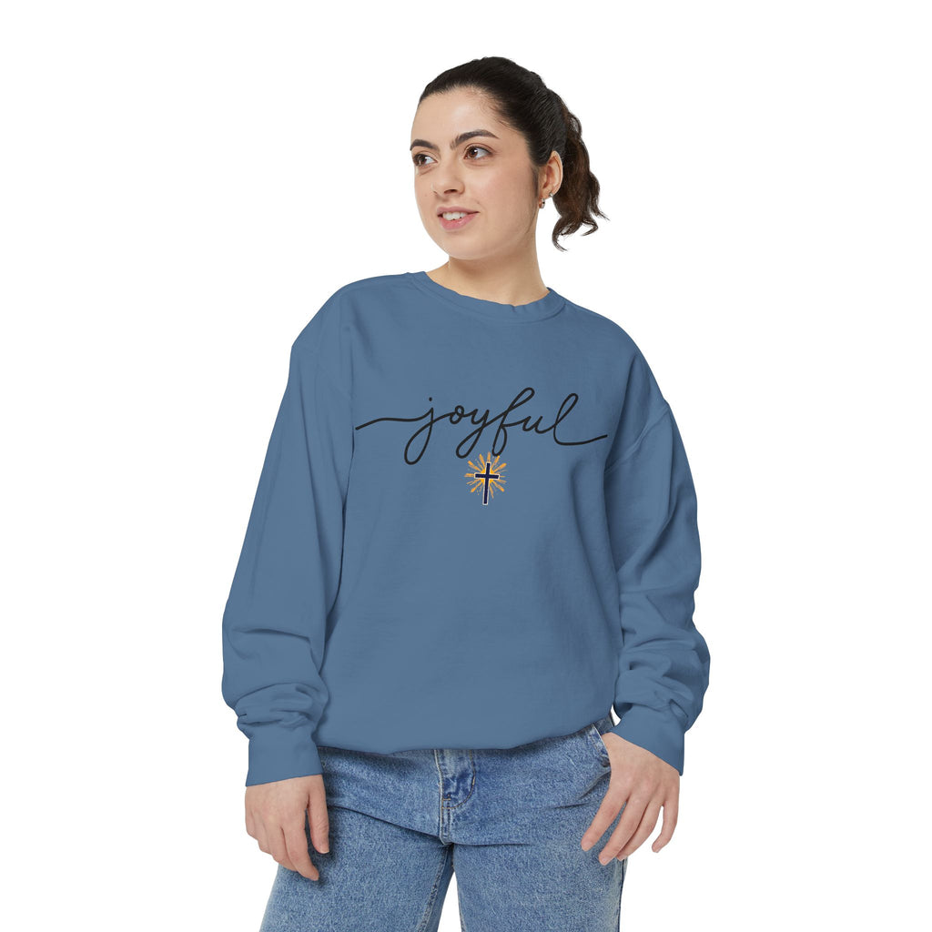 Joyful Cross sweatshirt — Scripture-Inspired Christian Graphic sweatshirt