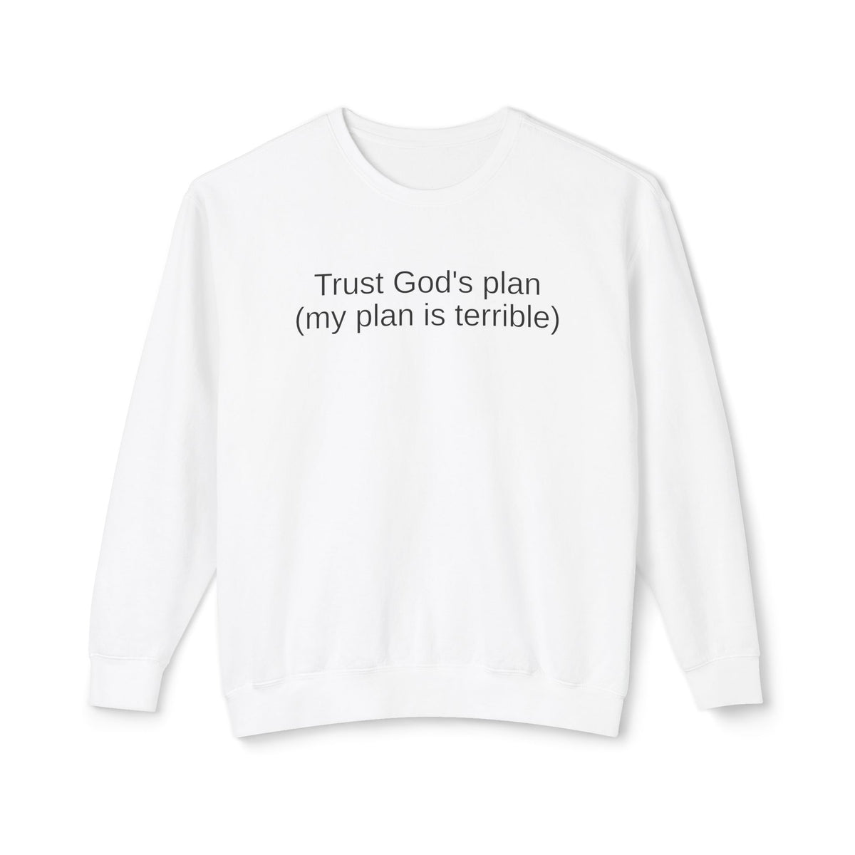 Trust God’s Plan Christian Sweatshirt | Faith-Based Inspirational Crewneck