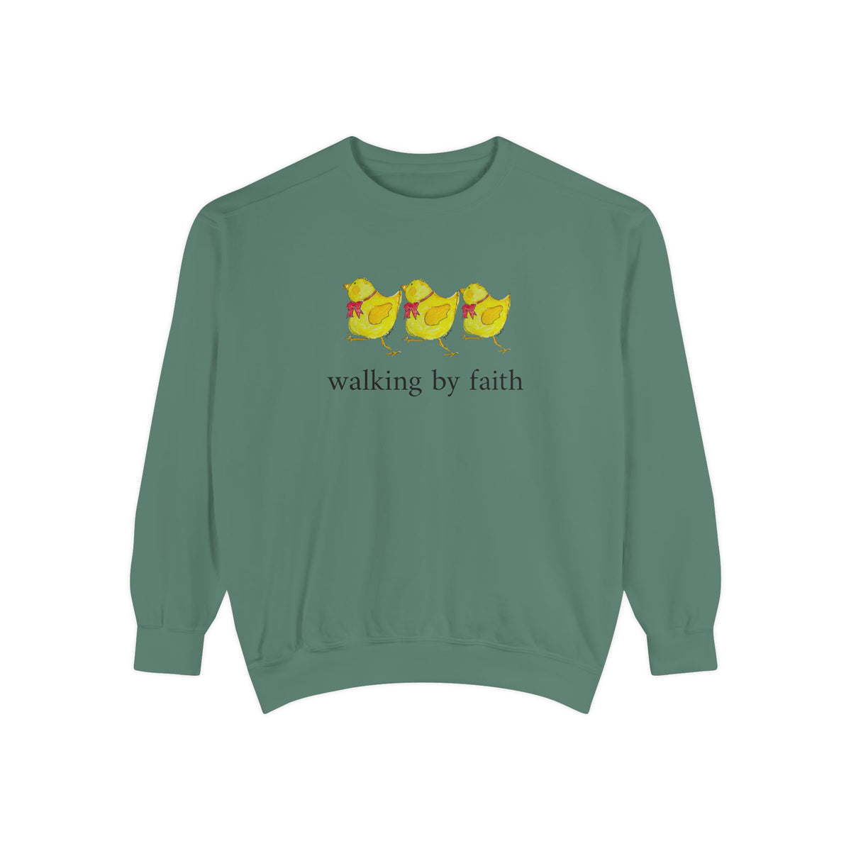 Walking by Faith T-Shirt - Funny Christian Chicken Sweatshirt- whimsical Faith apparel