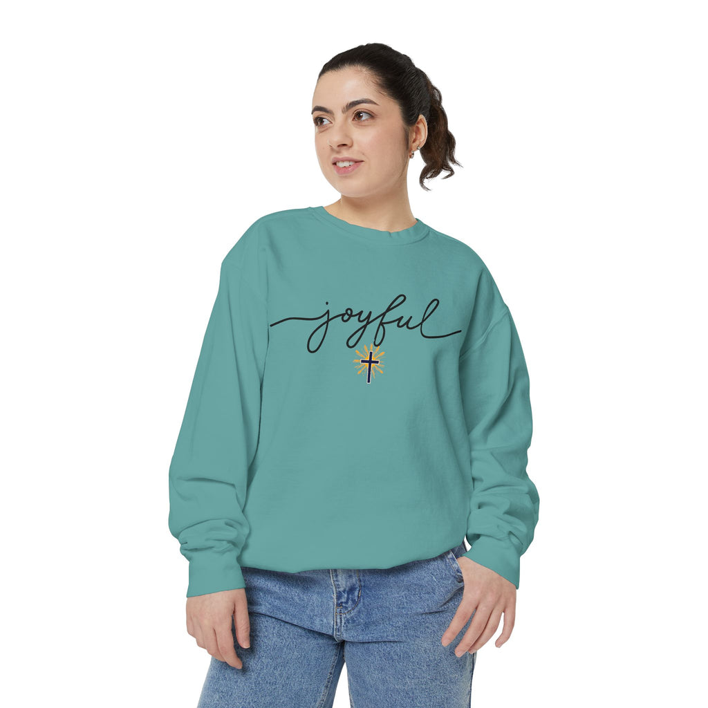 Joyful Cross sweatshirt — Scripture-Inspired Christian Graphic sweatshirt