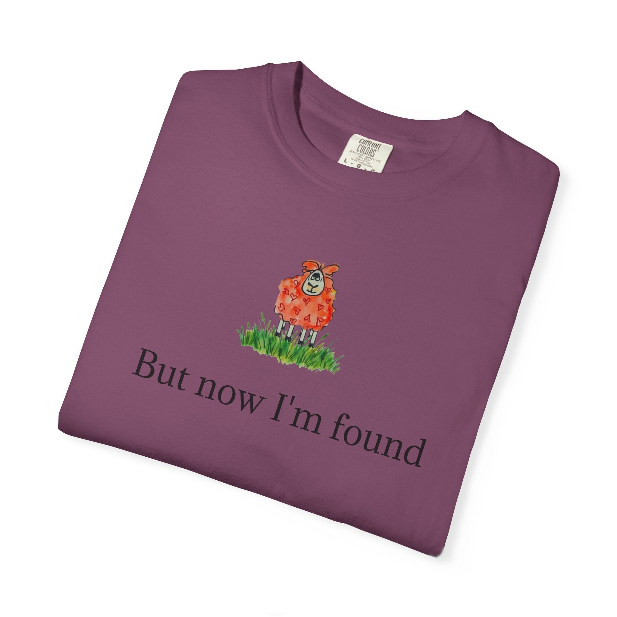But Now I’m Found T-Shirt — Cute Red Lamb Tee