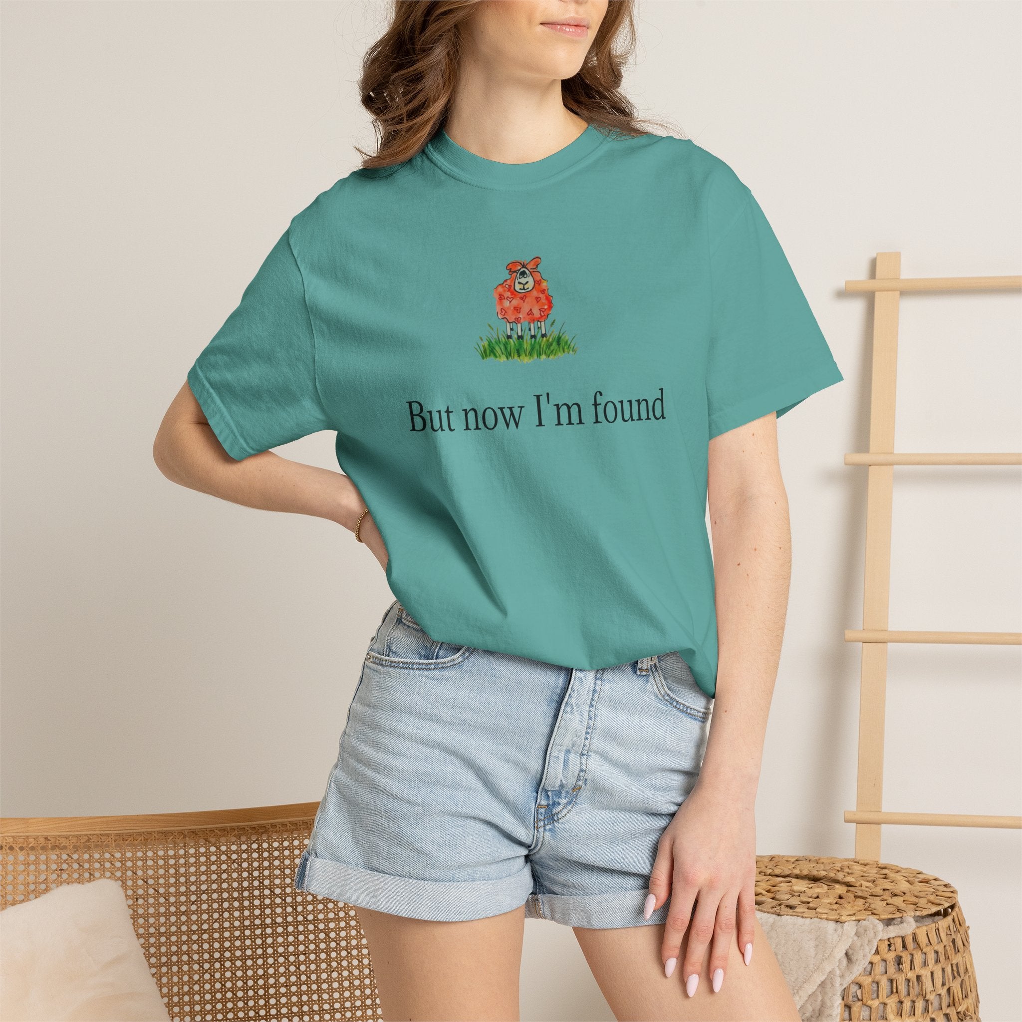 But Now I’m Found T-Shirt — Cute Red Lamb Tee