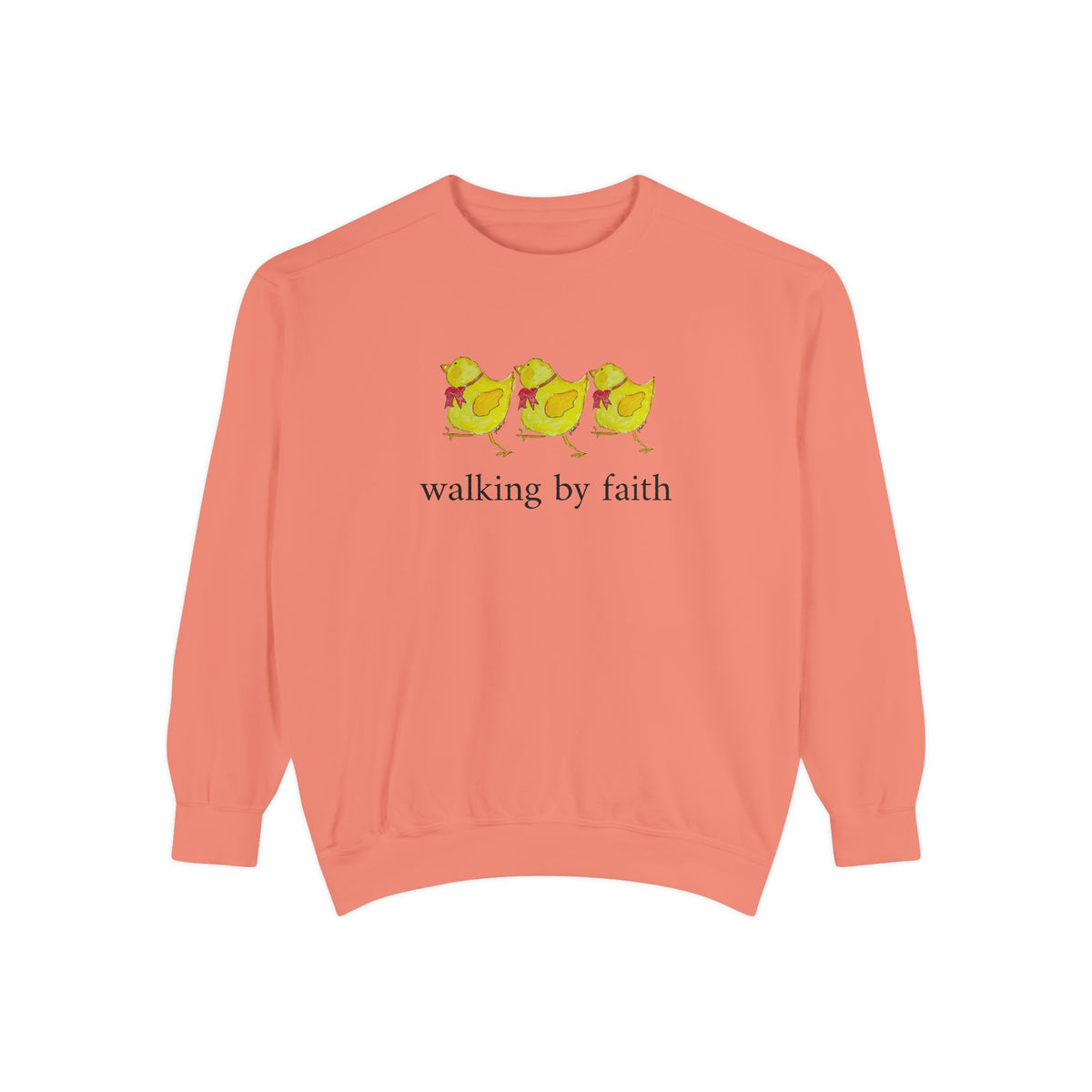 Walking by Faith T-Shirt - Funny Christian Chicken Sweatshirt- whimsical Faith apparel