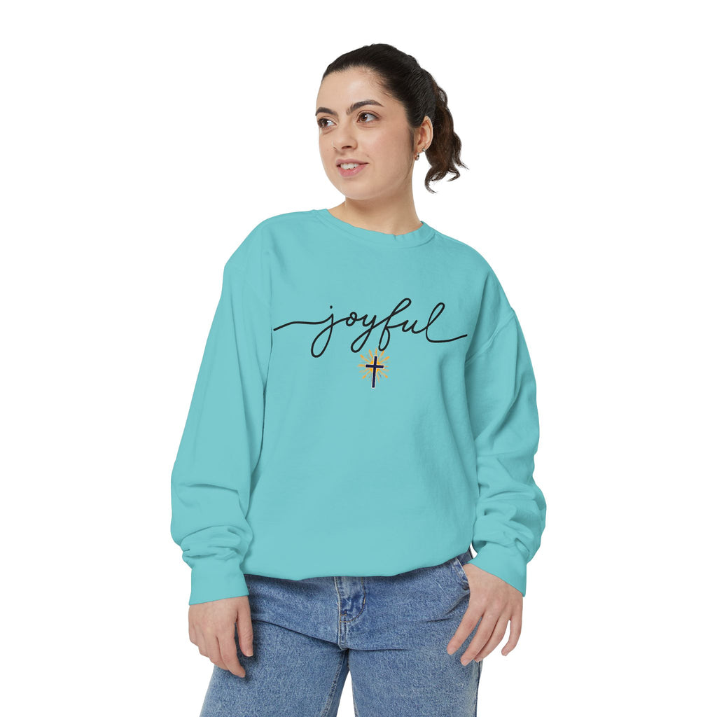 Joyful Cross sweatshirt — Scripture-Inspired Christian Graphic sweatshirt