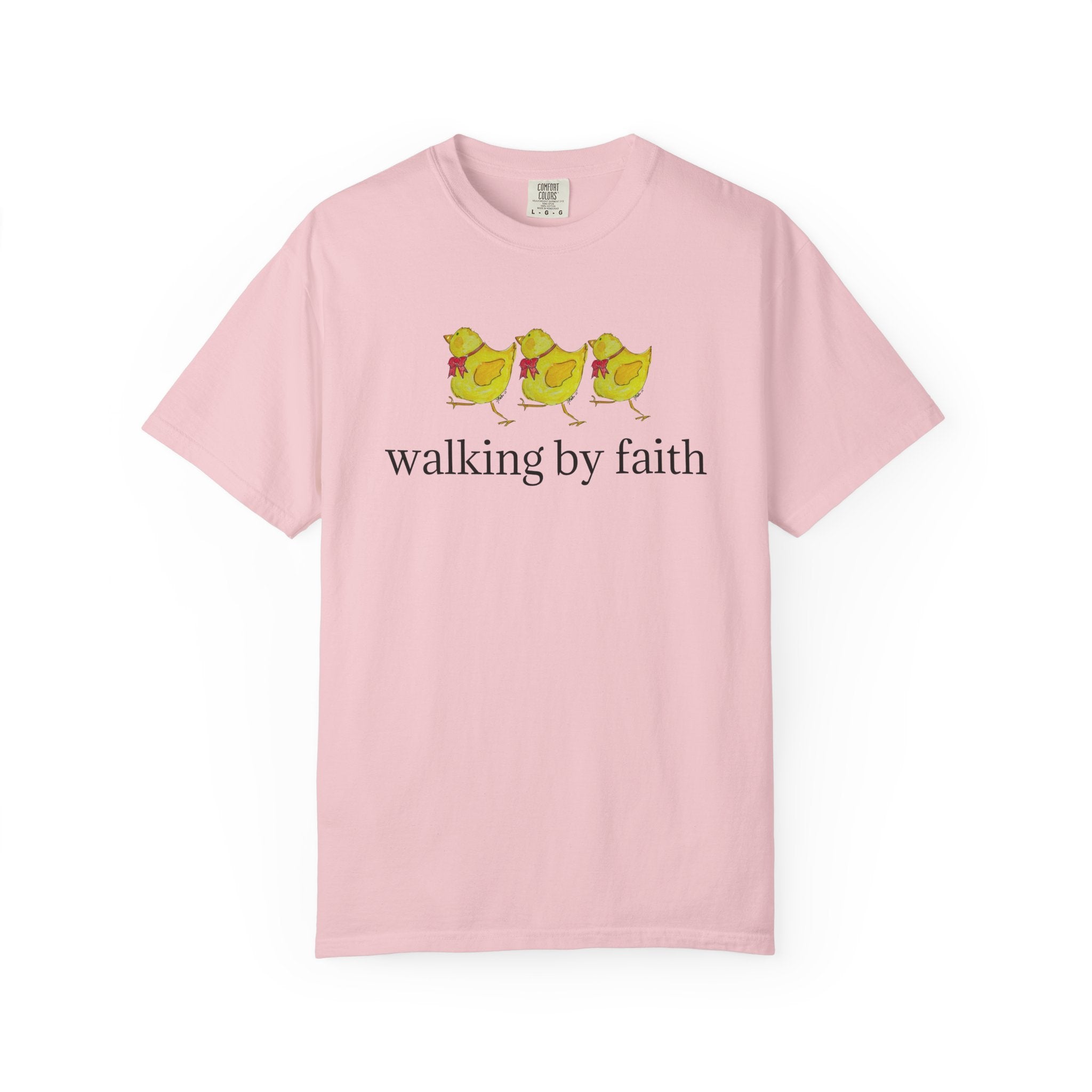 Faith Chickens T-Shirt — "walking by faith" Christian Graphic Tee