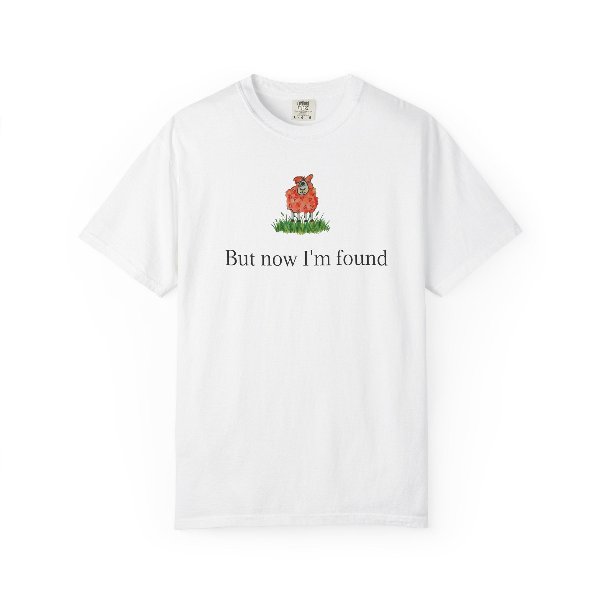 But Now I’m Found T-Shirt — Cute Red Lamb Tee