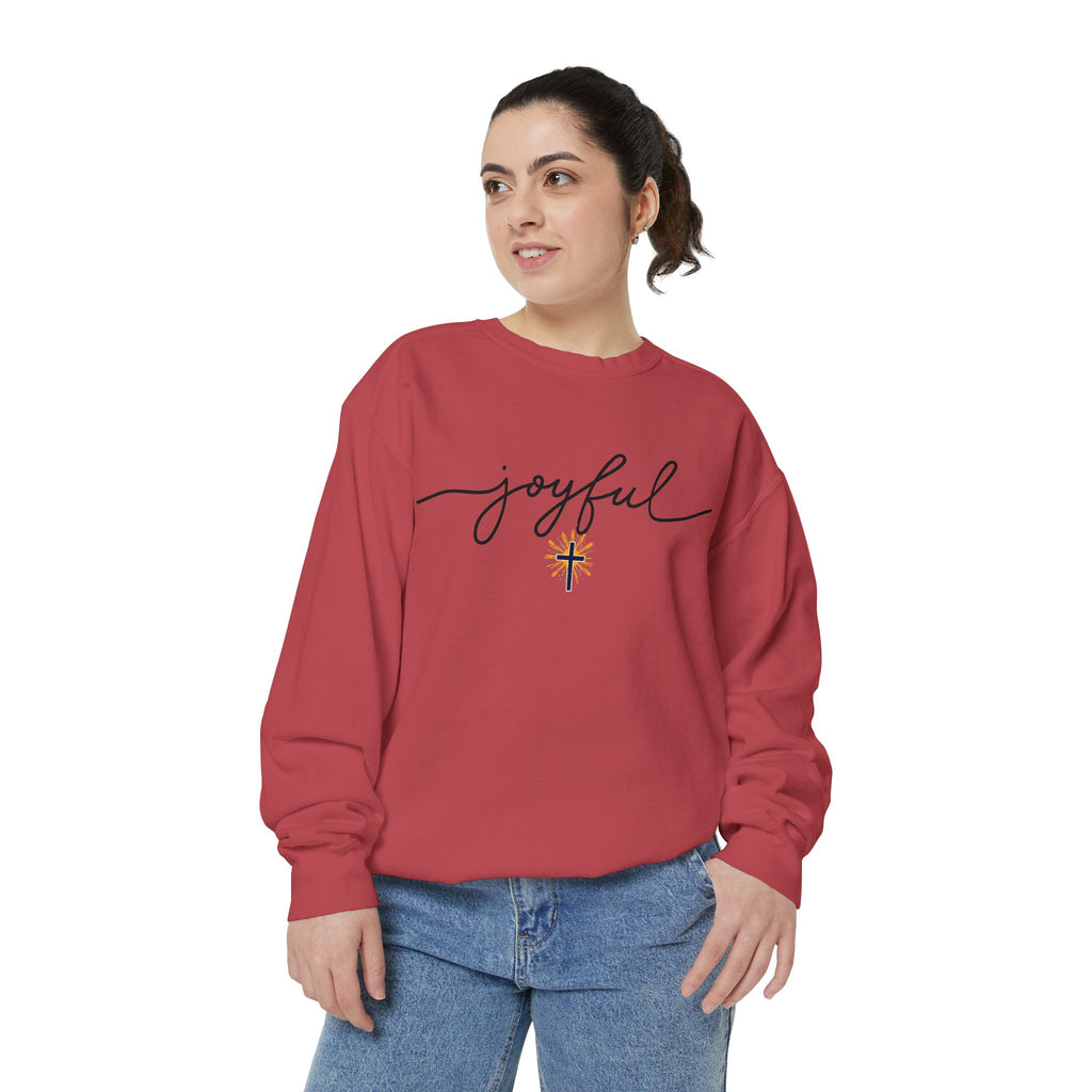 Joyful Cross sweatshirt — Scripture-Inspired Christian Graphic sweatshirt