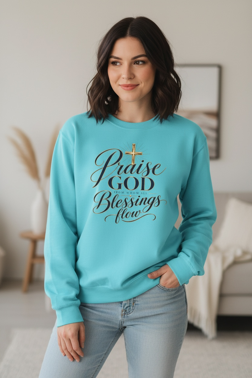 Praise God From Whom All Blessings Flow — Christian Sweatshirt